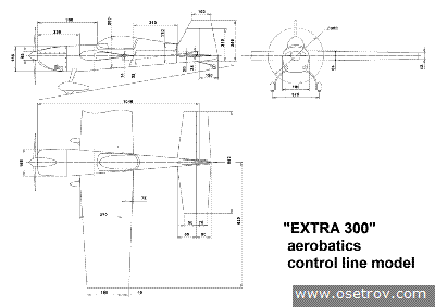 "EXTRA 300" aerobatics control line model