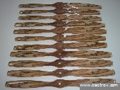 Laminated wooden propeller for aerobatics control line models